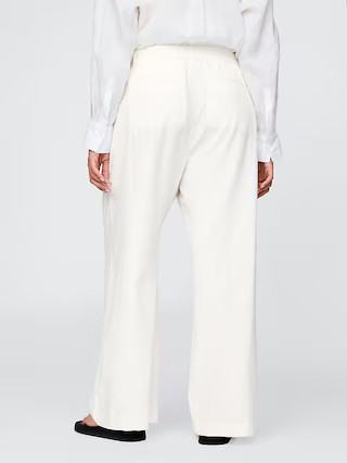 365 High Rise Linen-Blend Trousers | Gap (US)