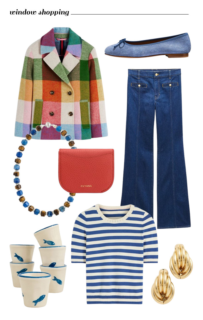 If you buy one piece in the coming months to get you to spring, make it this gorgeous statement peacoat. The color combination is spot on — it’s really the epitome of dopamine dressing! I especially love the idea of wearing it with stripes for playful, yet classic, pattern mixing. 

 #LTKSeasonal