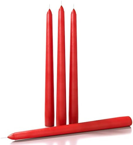 CANDWAX 10 inch Taper Candles Set of 4 - Dripless Taper Candles and Unscented Candlesticks - Perf... | Amazon (US)