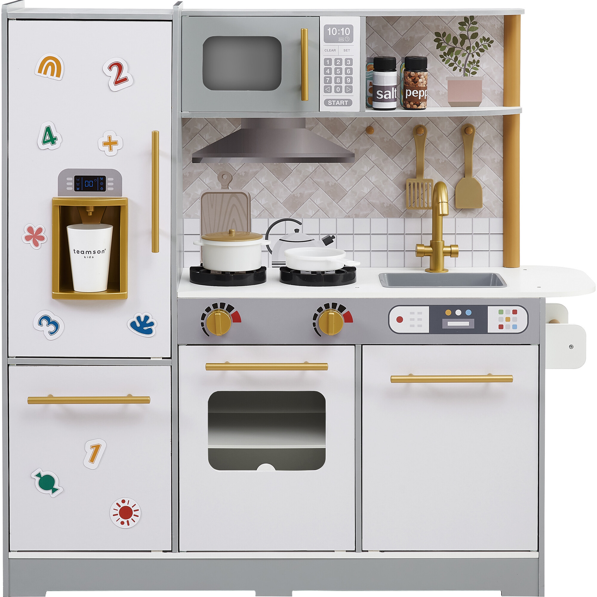 Little Chef Springfield Play Kitchen, Gray/White | Maisonette