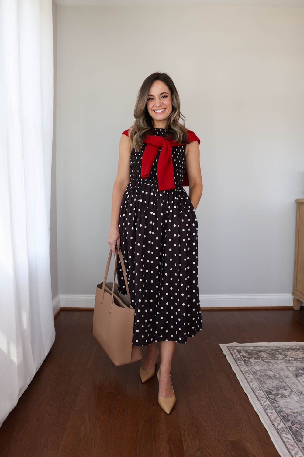 Three fall midi dresses for petites! 

Brown dress: petite xs (sized up) 
Shoes: true to size

#LTKPetite