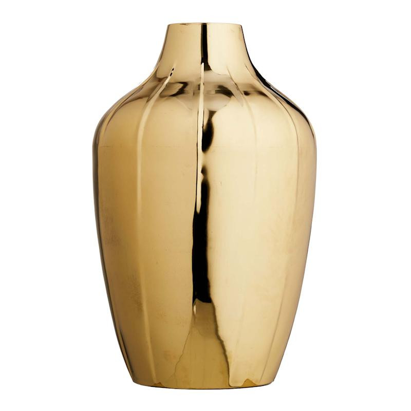 Gold Metal Decorative Vase, 16" | At Home