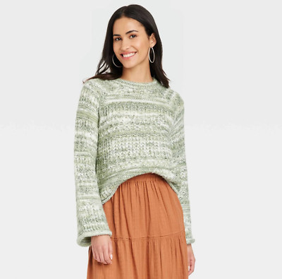 Universal Thread Women's Crewneck Pullover Sweater Green Size XS  | eBay | eBay US