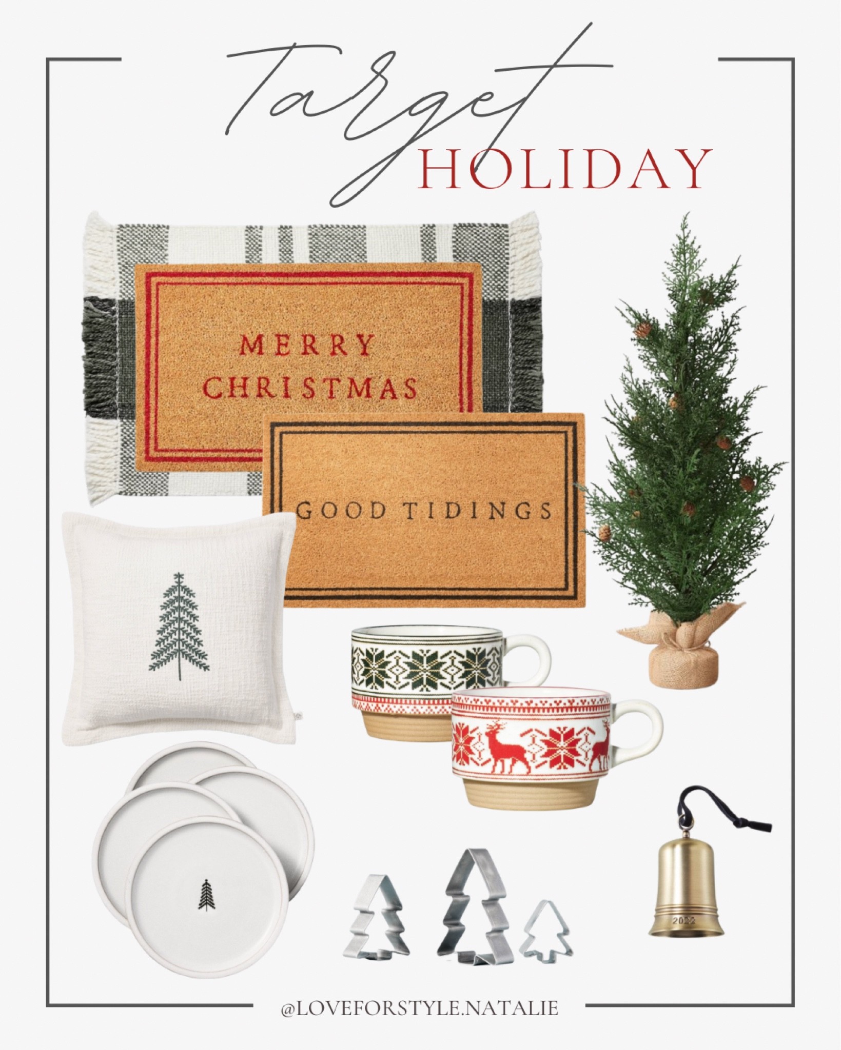 Target Holiday, holiday doormat, Hearth & Hand, holiday plates, fair isle mugs, Studio Mcgee holiday 


#LTKunder100 #LTKHoliday #LTKSeasonal