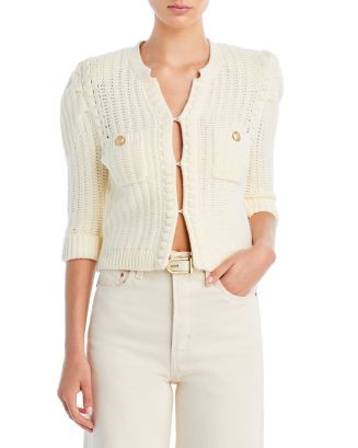Delilah Crop Textured Cardigan | Bloomingdale's (US)