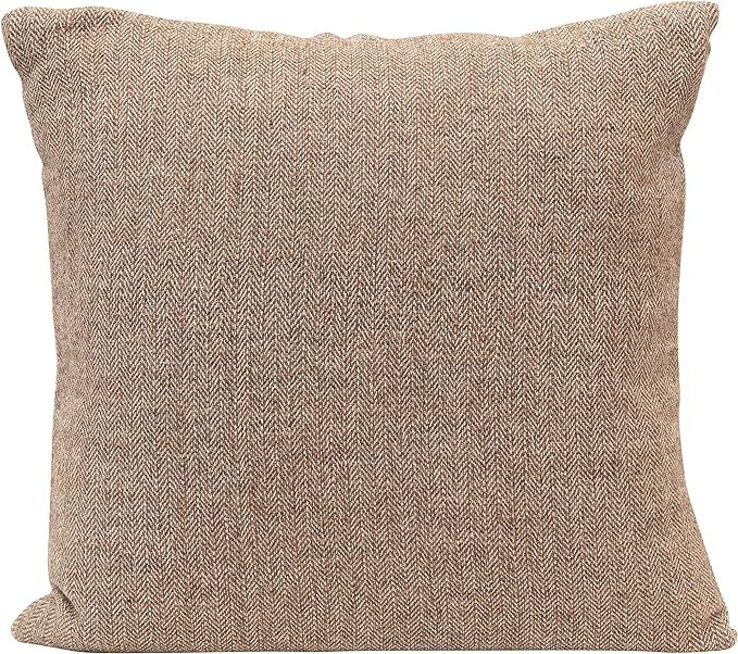 Creative Co-Op Wool Blend Tweed, Brown Pillow | Amazon (US)