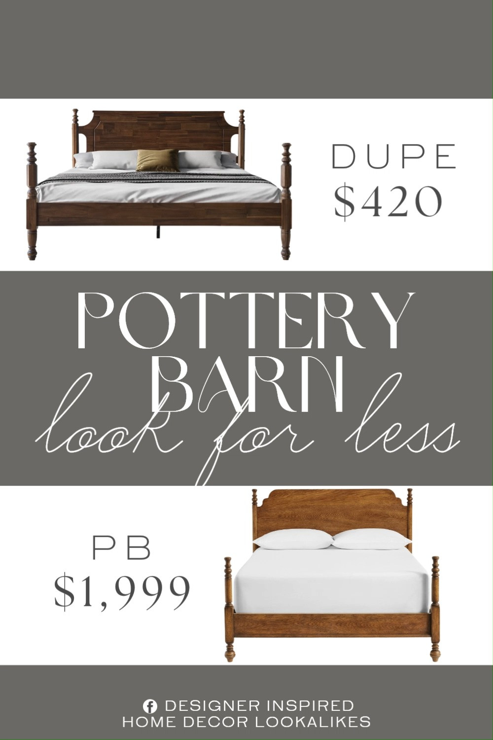 Inspired by Pottery Barn Poster Bed. Modern Farmhouse Bed Frame. Contemporary Wooden Bed Frame. Solid Wood Platform Bed. Natural Wood Bed Frame. Solid Wood Bed Frame. Queen Size Bed Frame. Contemporary Platform Bed. 

Home more affordable option find copy cat similar look for less budget friendly affordable cheap cheaper beautiful pretty. Clearance sale coupon code discount code promo code luxury lookalike look a like Inspo inspiration inspired by idea ideas Love like these? I share multiple every day in my FB group.
#potterybarninspired #bedframe #platformbed #queenbedframe #bedroominspo #furniturefinds #woodbedframe #modernbedroom  

 #LTKHome