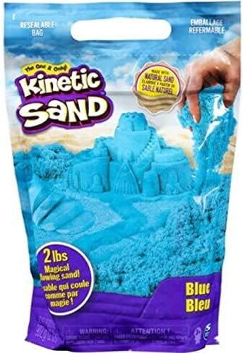 Kinetic Sand, The Original Moldable Sensory Play Sand, Blue, 2 lb. Resealable Bag, Ages 3+ | Amazon (US)