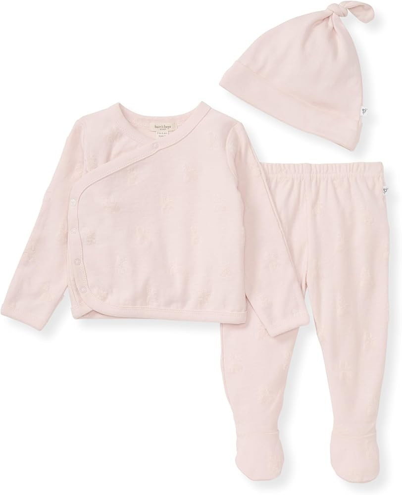 Burt's Bees Baby baby-girls Unisex Baby Take Me Home Set, 3-piece Top, Pant, and Hat Bundle | Amazon (US)
