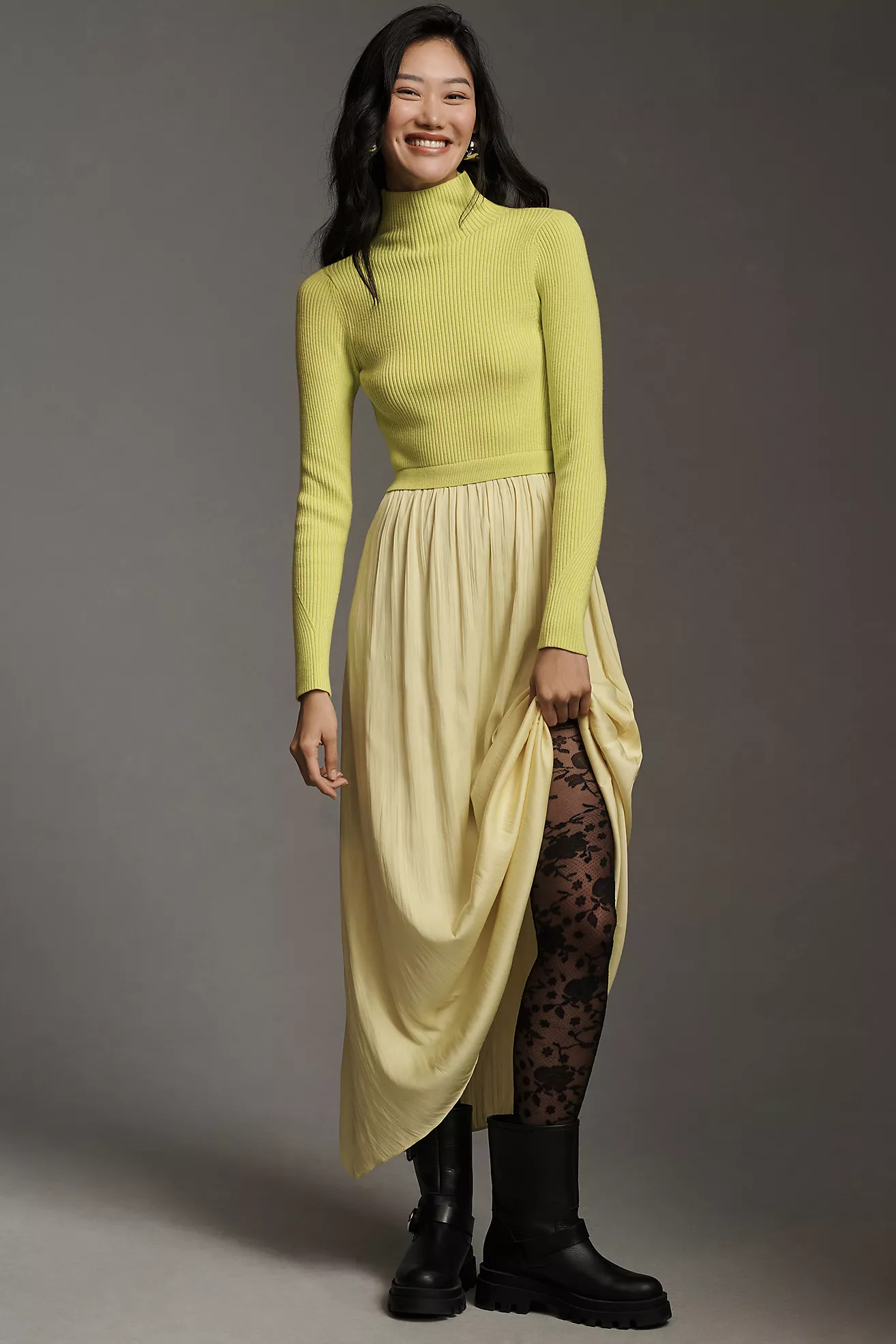 By Anthropologie High-Neck Mockable Maxi Jumper Dress | Anthropologie (UK)