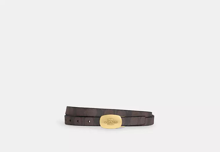 Signature Buckle Cut To Size Reversible Eliza Belt, 18 Mm | Coach Outlet US