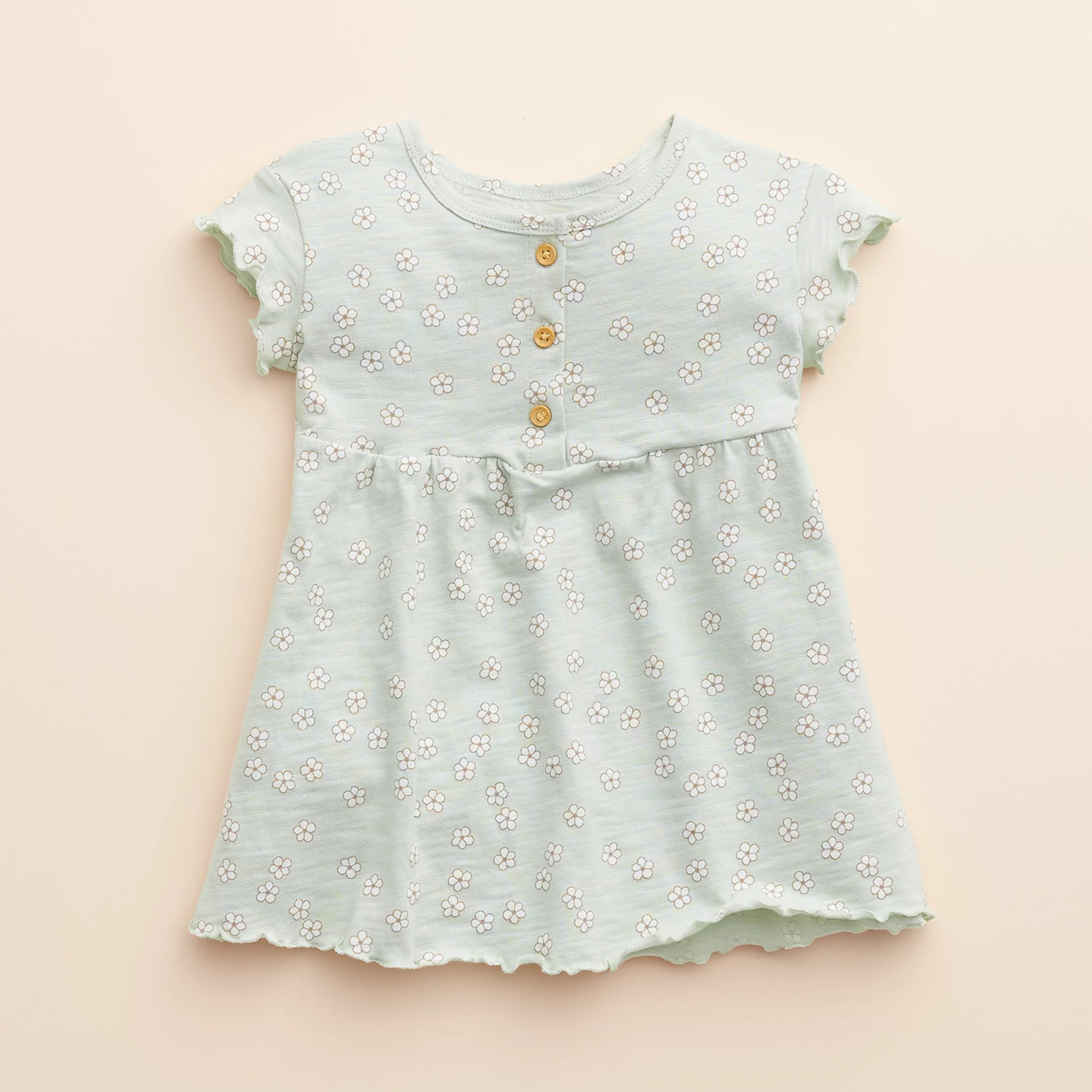 Girls 4-8 Little Co. by Lauren Conrad Organic Lettuce-Edge Henley Dress | Kohl's