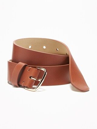 Faux-Leather Belt For Women (1 1/4&#x22;) | Old Navy (US)