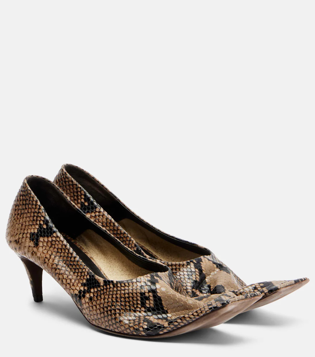 Marlene snake-effect leather pumps | Mytheresa (UK)