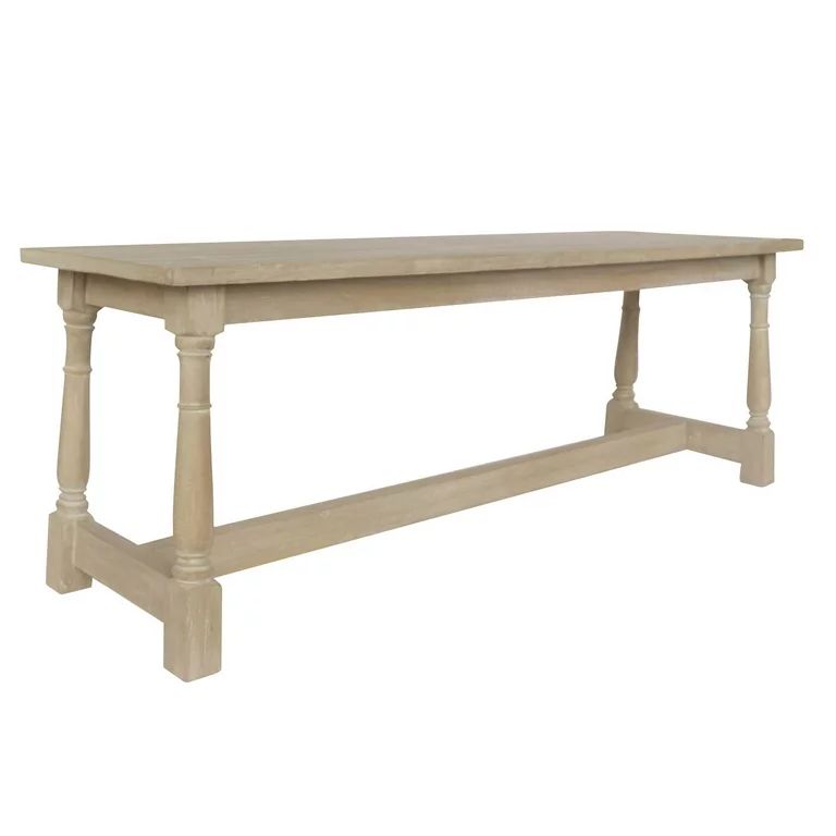 Jessamine Solid Wood Backless Indoor Bench by East at Main - Handcrafted Natural Mindi Wood Dinin... | Walmart (US)