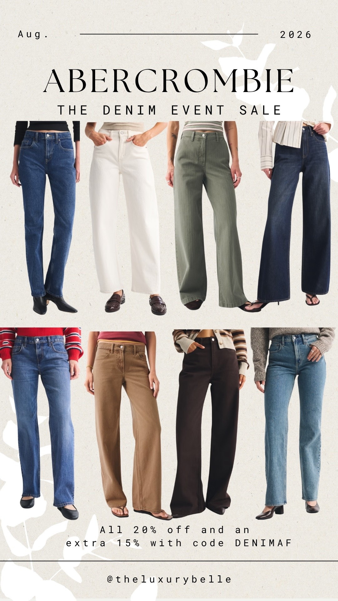 Abercrombie—the denim event! The best jeans are on sale right now for 20% off with an additional 15% off with code DENIMAF

#LTKgrwm #LTKootd #LTKSaleAlert