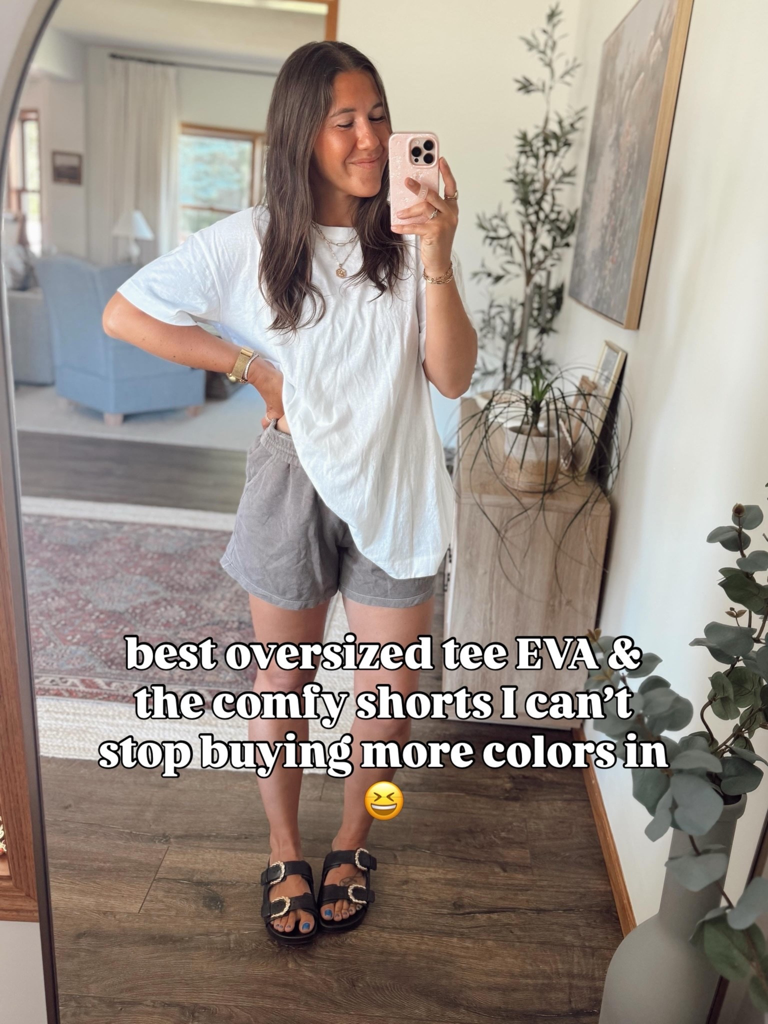 Love love love these shorts.

Medium shorts 
Small oversized tee

#LTKootd #LTKgrwm #LTKmomlife