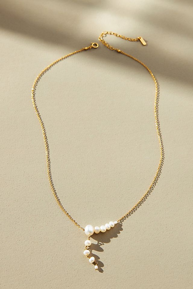 Chan Luu Asymmetrical Pearl Necklace | Anthropologie (US)
