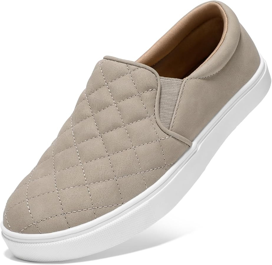 STQ Loafers for Women Memory Foam Slip On Sneakers EleeS Quilted 1.0 Comfort Fall Shoes | Amazon (US)