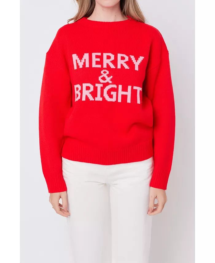 Women's Merry and Bright Holiday Sweater, Created for Macy's | Macy's