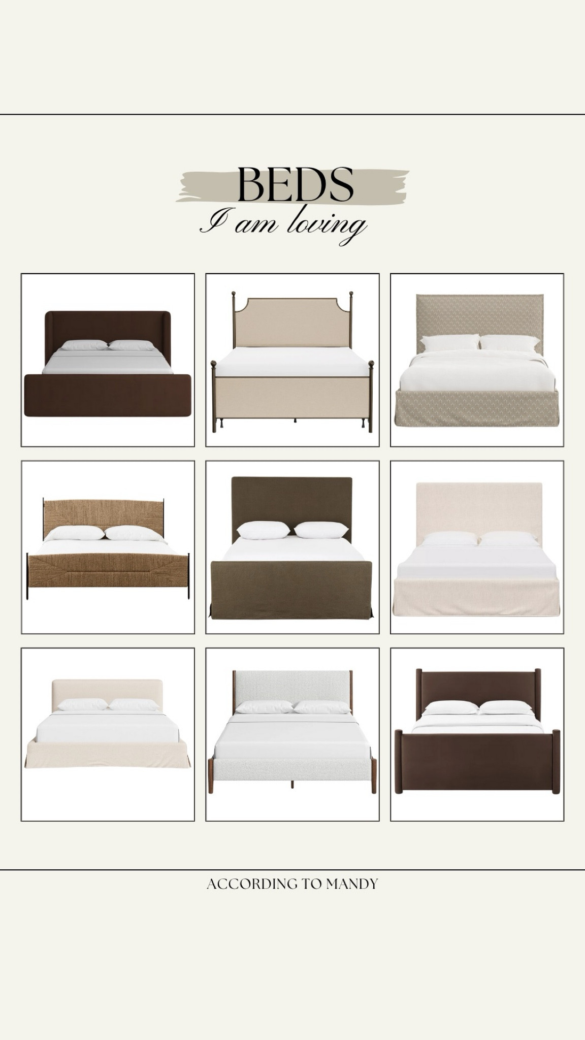 Beds I am loving!

beds, upholstered bed, unique bed frames, iron bed frame, wayfair, mcgee & co, brown bed frame, velvet bed frame 

#LTKStyleTip #LTKHome