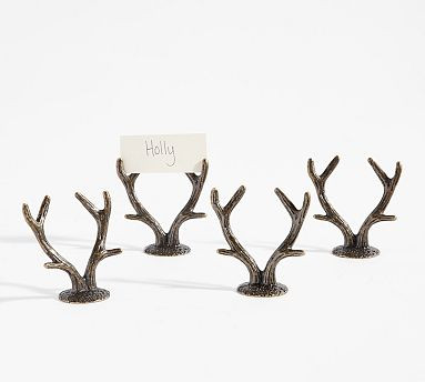 Antler Metal Place Card Holders - Set of 4 | Pottery Barn (US)