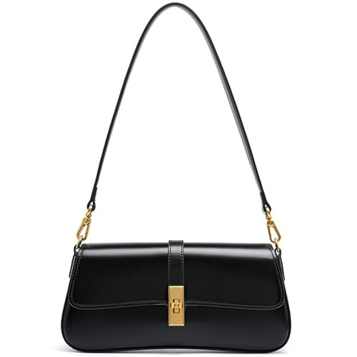 SYMENGR Genuine Leather Evening Bag for Women Elegant Shoulder Bags Crossbody Bag(black) | Amazon (US)