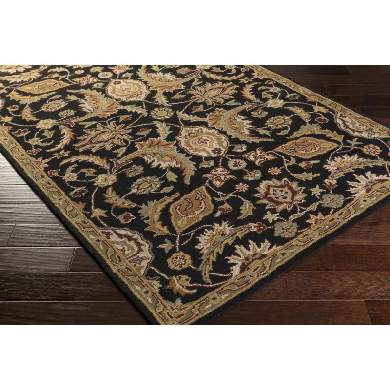 Torino Oriental Handmade Tufted Wool Black/Camel/Beige/Brown Area Rug | Wayfair North America