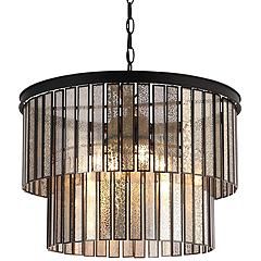 Hemera 18&quot;W Black Mercury Glass 4-Light 2-Tier Chandelier | www.lampsplus.com | Lamps Plus