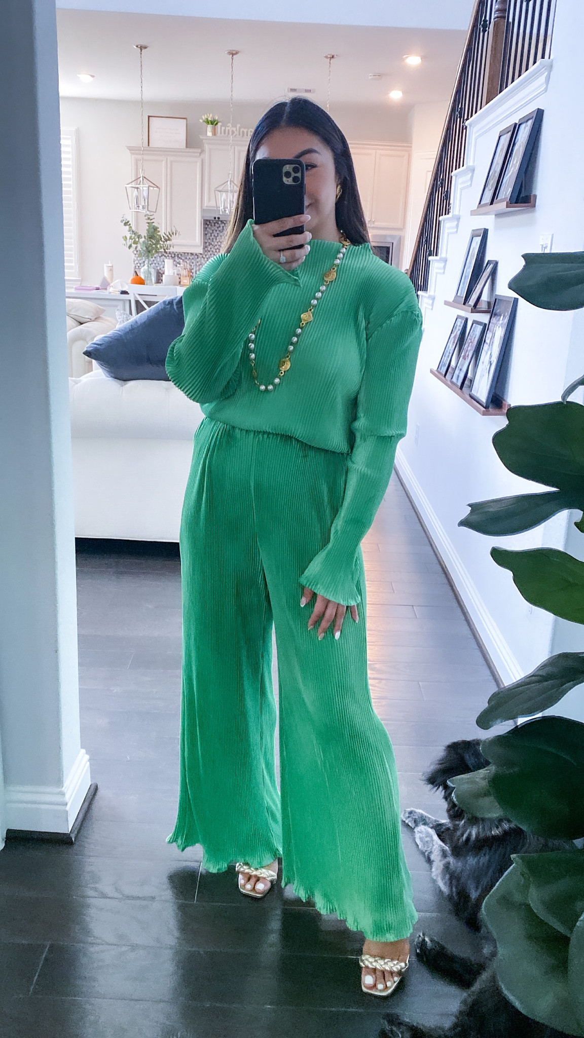 Feeling like a million bucks in this $25 Amazon set! 

Wearing a medium in this green pleated pant set 

#LTKstyletip #LTKunder50