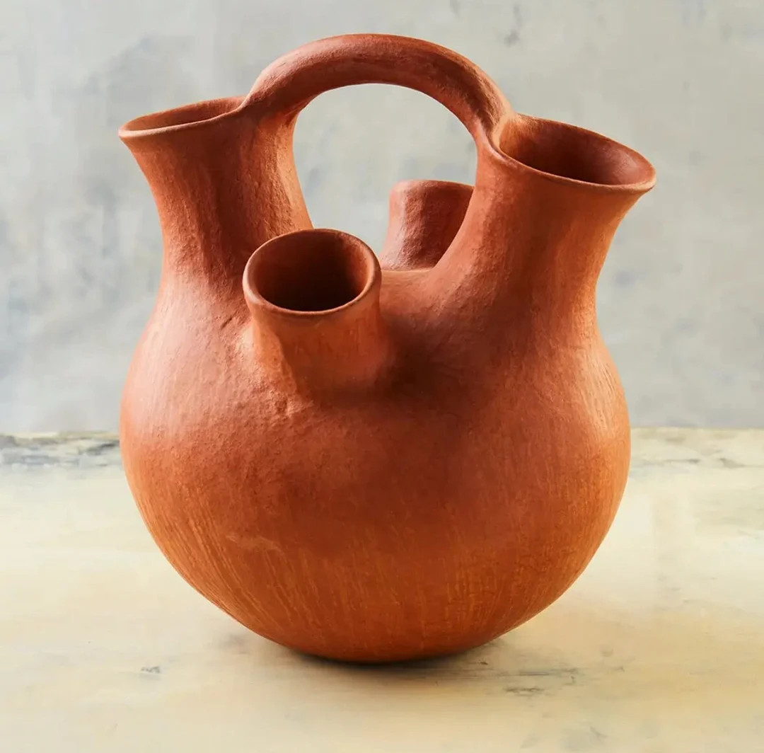Handcrafted Oaxacan Barro Rojo Vase with Four Stunning Stems - Mexican Artisan Pottery Décor | Etsy (US)