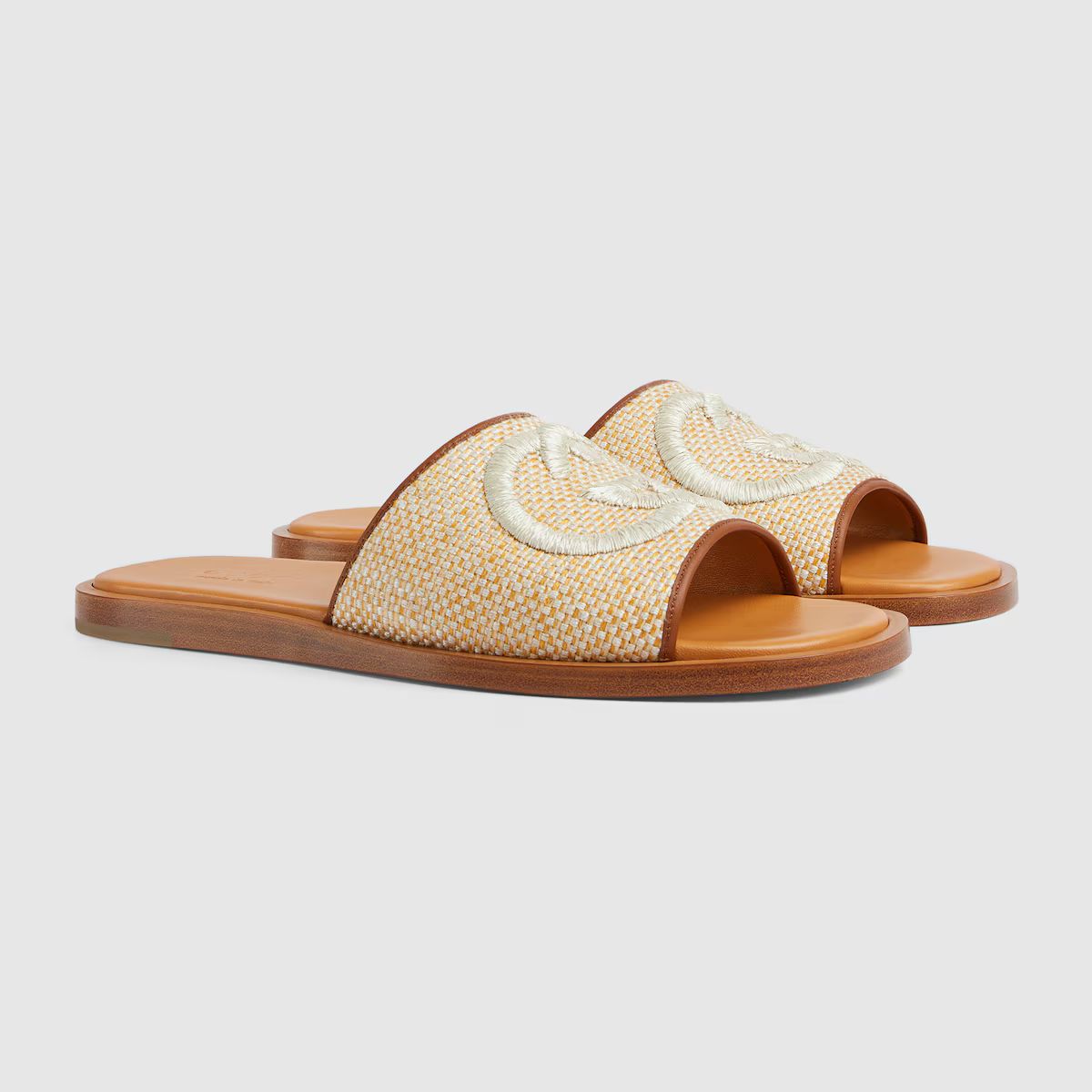 Men's slide sandal with embroidery | Gucci (US)