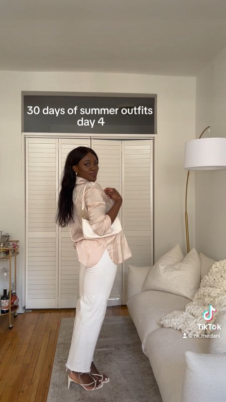 White jeans, high waisted jeans, Summer outfit, summer fashion, ootd, outfit inspo, casual style, casual aesthetic, pinterest aesthetic, neutral outfit, girly inspo, girly style, everyday style, everyday outfit, 30 days of outfits, outfit ideas, nyc style, grwm, gdwm 

#LTKsalealert #LTKfit #LTKunder100
