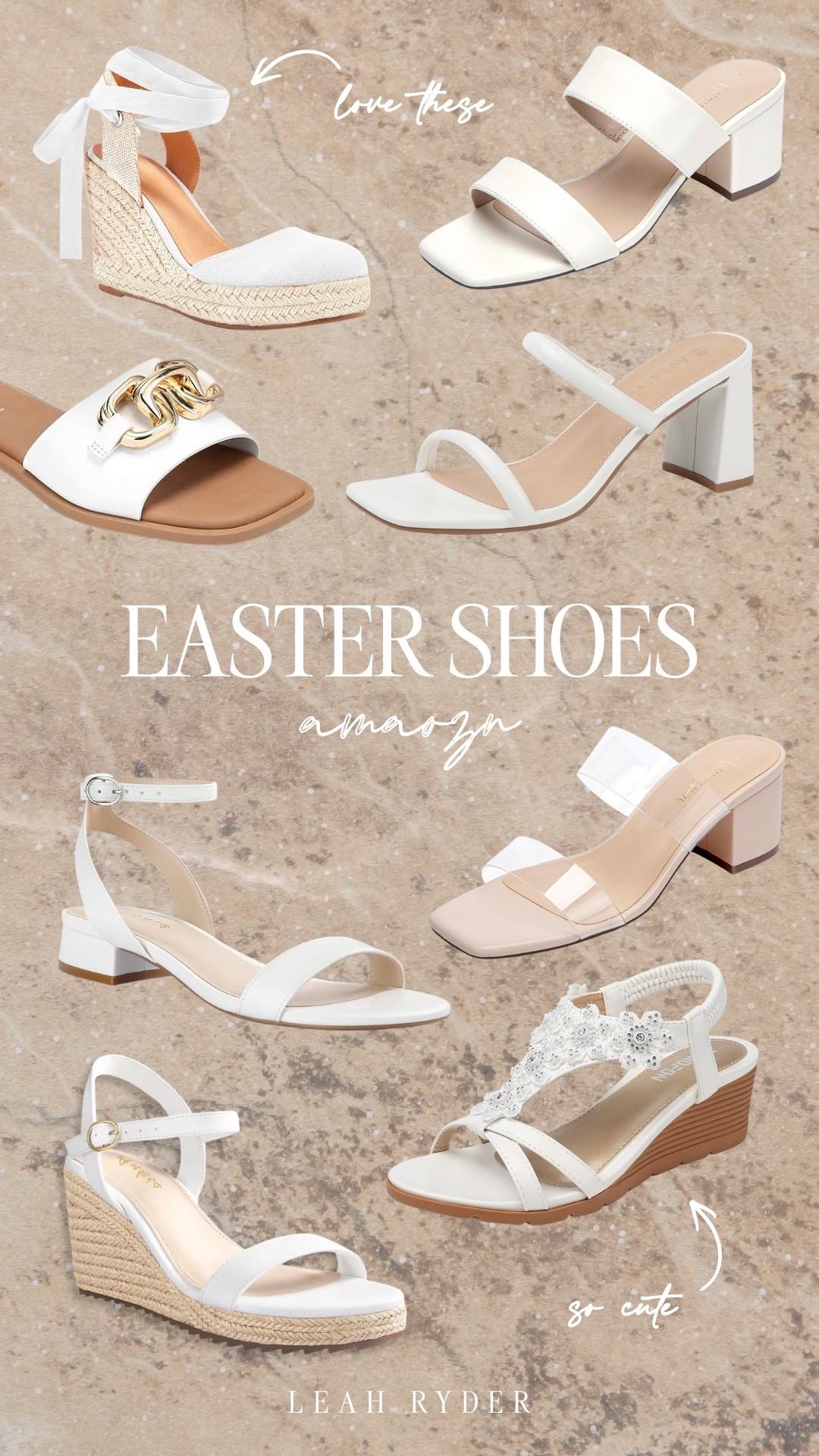 Easter shoes from Amazon featuring white heels, strappy sandals, espadrille wedges, and dressy spring shoes perfect for Easter outfits and spring events. These neutral spring shoes pair beautifully with floral dresses, church outfits, and wedding guest looks. If you’re looking for affordable Easter heels, white spring sandals, or Amazon dress shoes for women, these styles are perfect for spring celebrations.

#LTKSeasonal #LTKPlusSize
