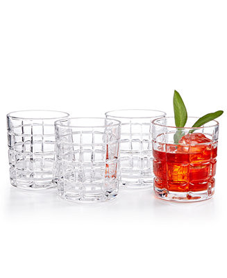 Godinger Radius Set of 4 Double Old Fashioned Glasses - Macy's | Macy's
