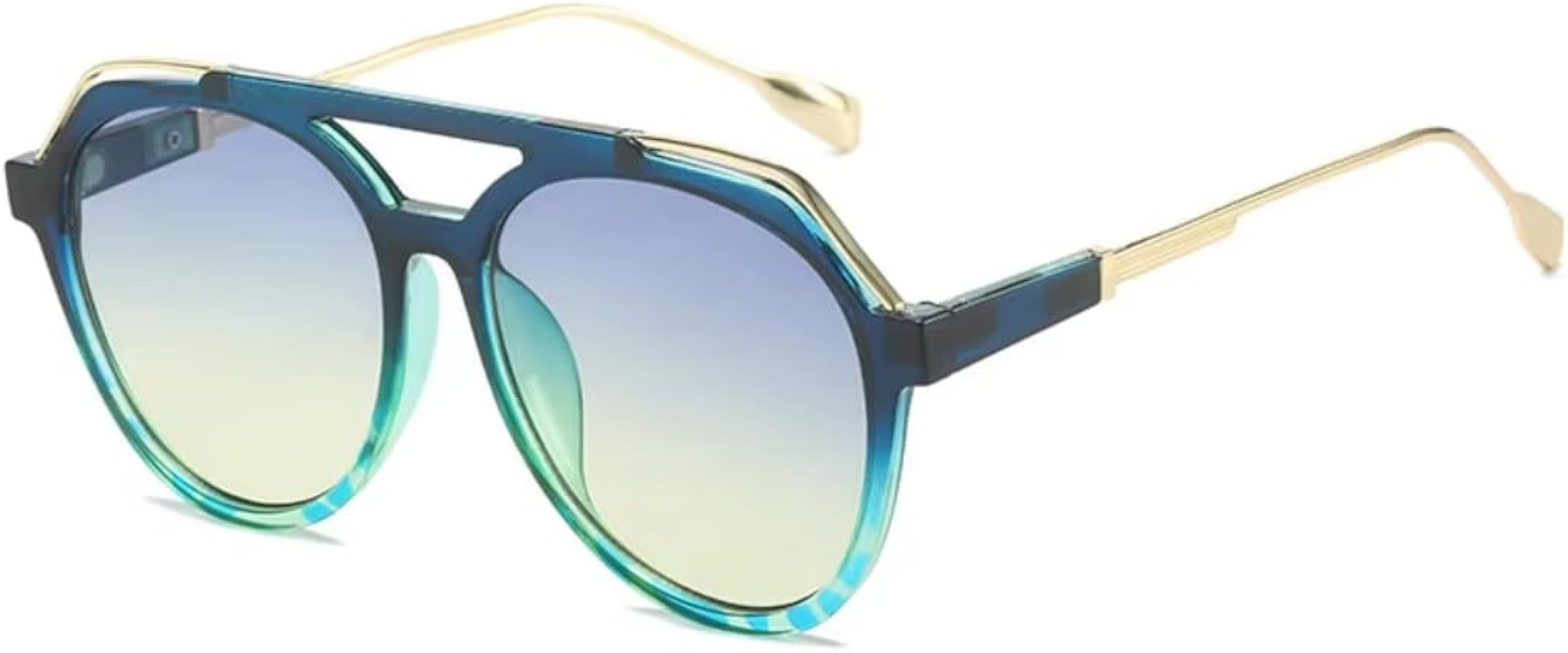 UV400 Pilot Oval Sunglasses for Men & Women - Retro Vintage Shades | Amazon (US)