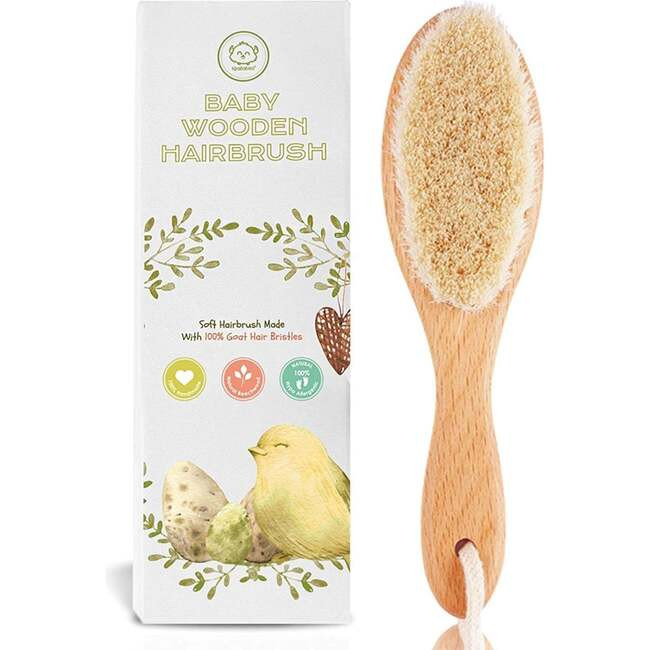 KeaBabies | Baby Hair Brush, Walnut (Brown) | Maisonette | Maisonette