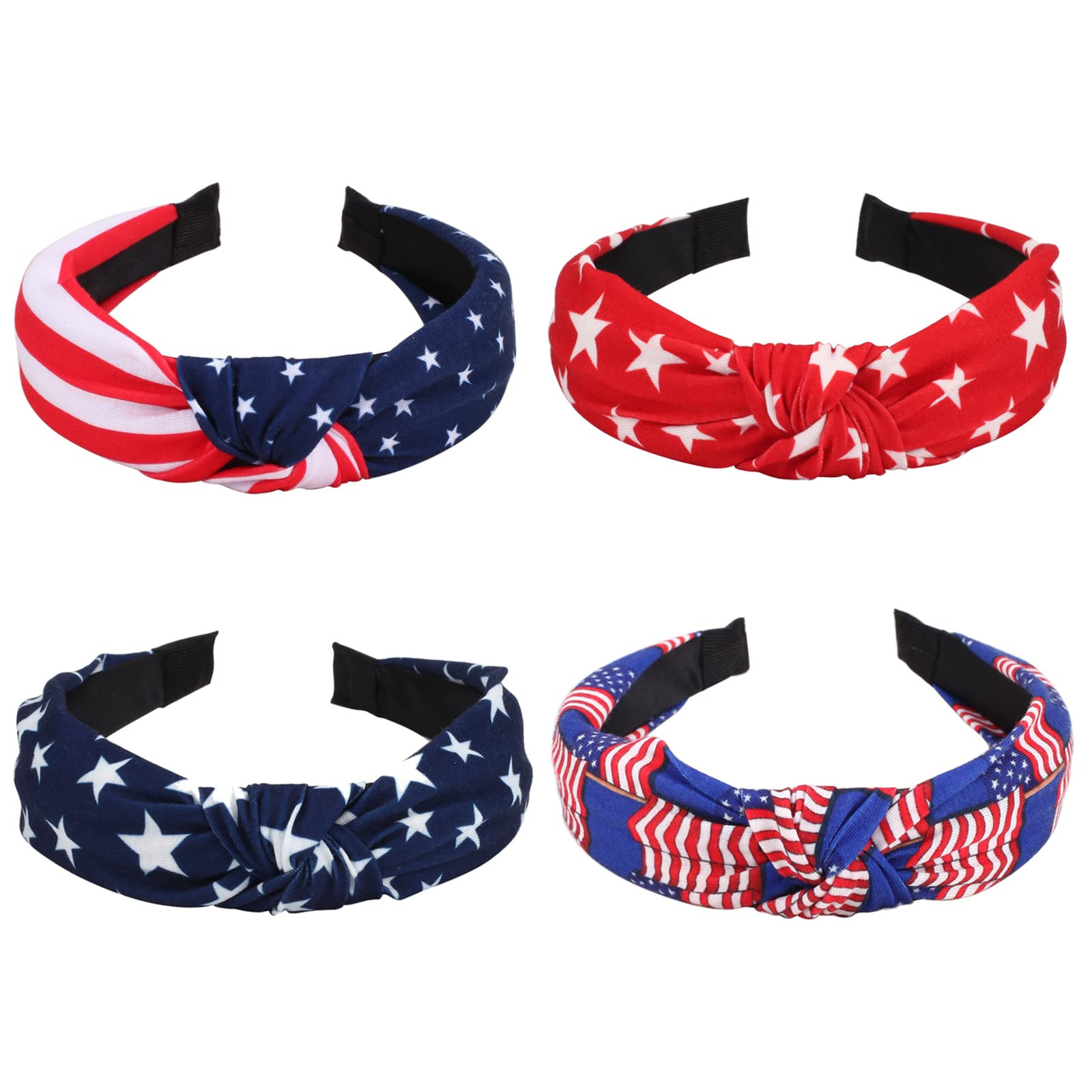Ardorchid USA Flag Headbands American Patriotic Independence Day 4th of July Headband Red White a... | Amazon (US)