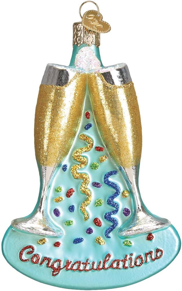 Old World Christmas Ornaments: Adult Beverages Glass Blown Ornaments for Christmas Tree, Champagn... | Amazon (US)
