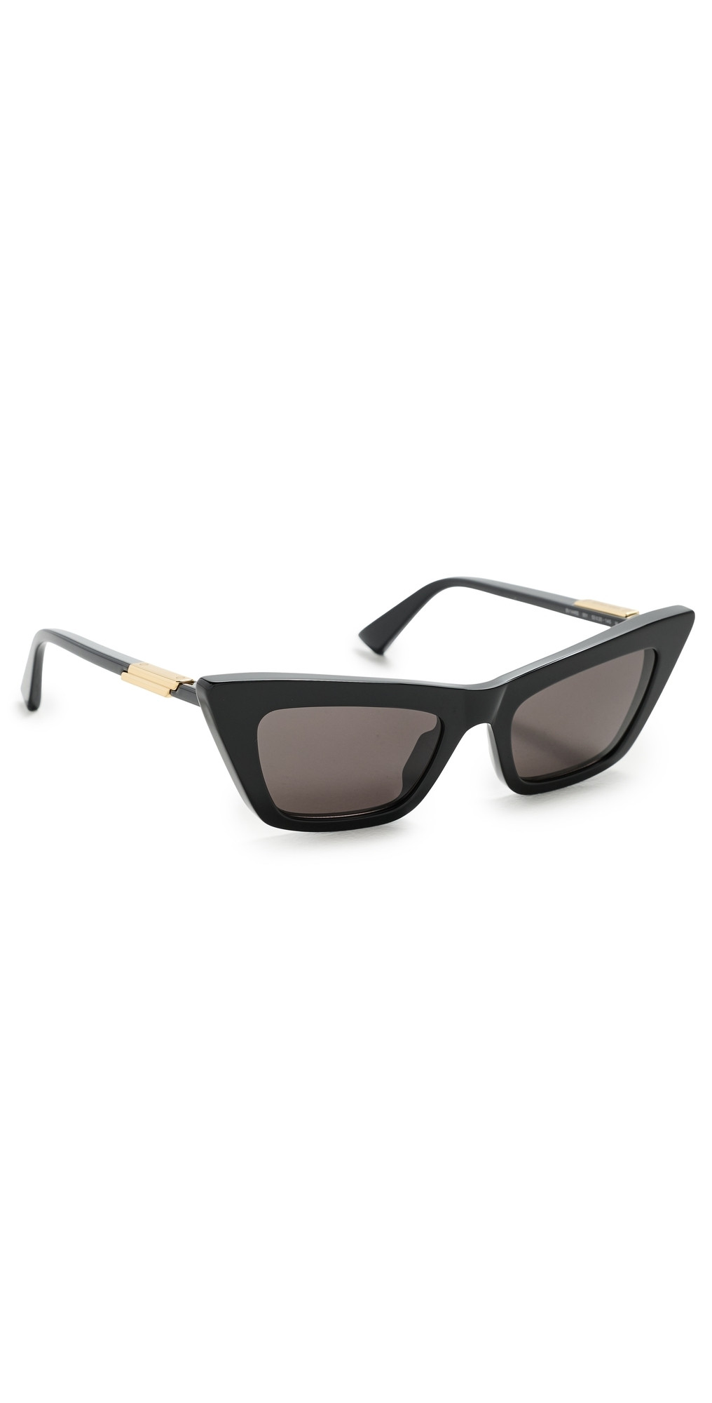 Bottega Veneta Snap Sunglasses Black-Black-Grey One Size | Shopbop