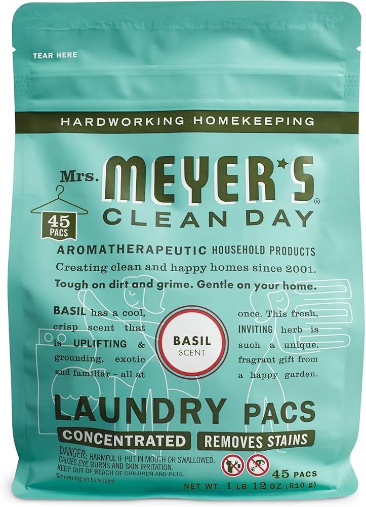 MRS. MEYER'S CLEAN DAY Laundry Detergent Pods, Biodegradable Formula, Ready to Use Laundry Pacs, ... | Amazon (US)