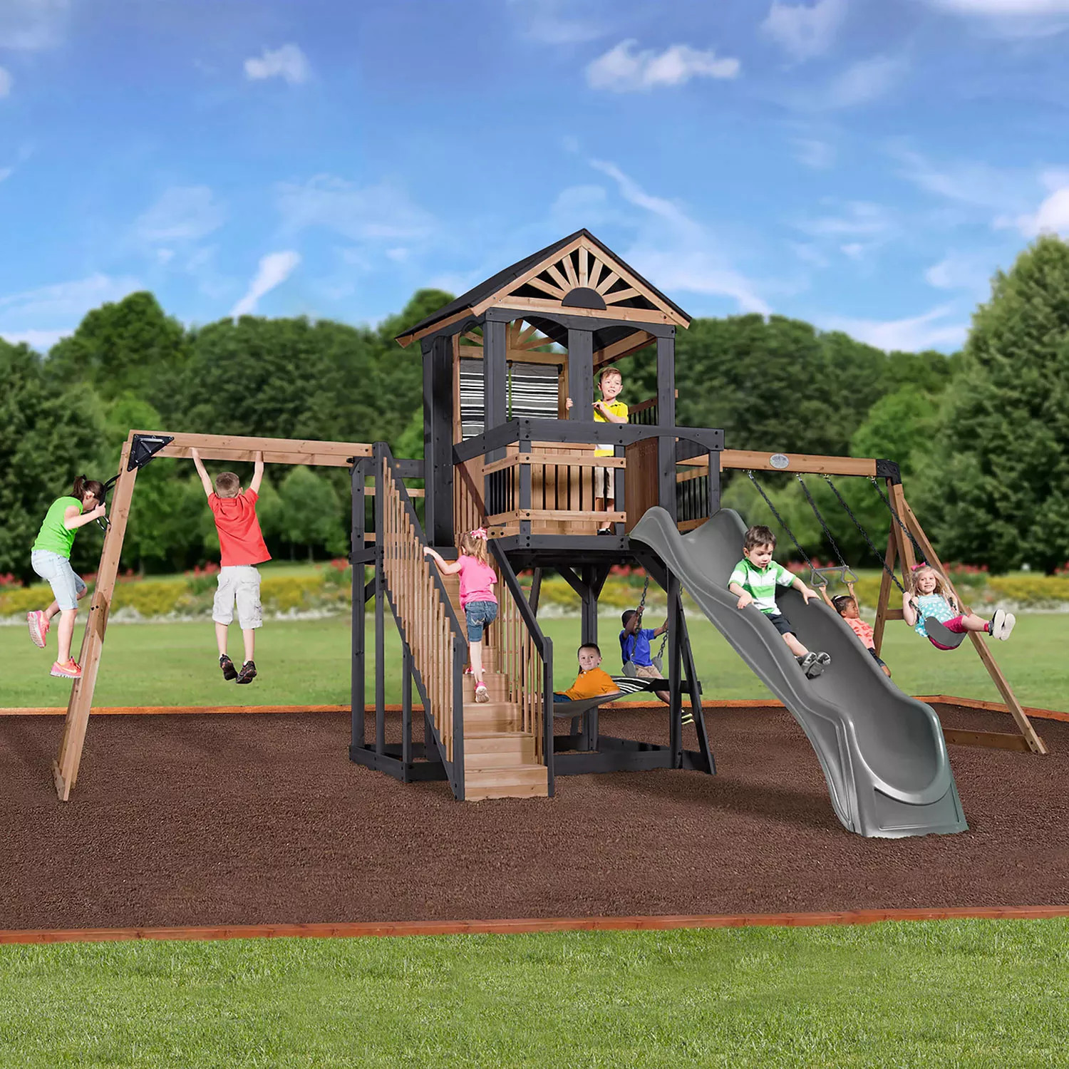 Backyard Discovery Oceanview II Cedar Wood Swing Set:- Do It Yourself | Sam's Club