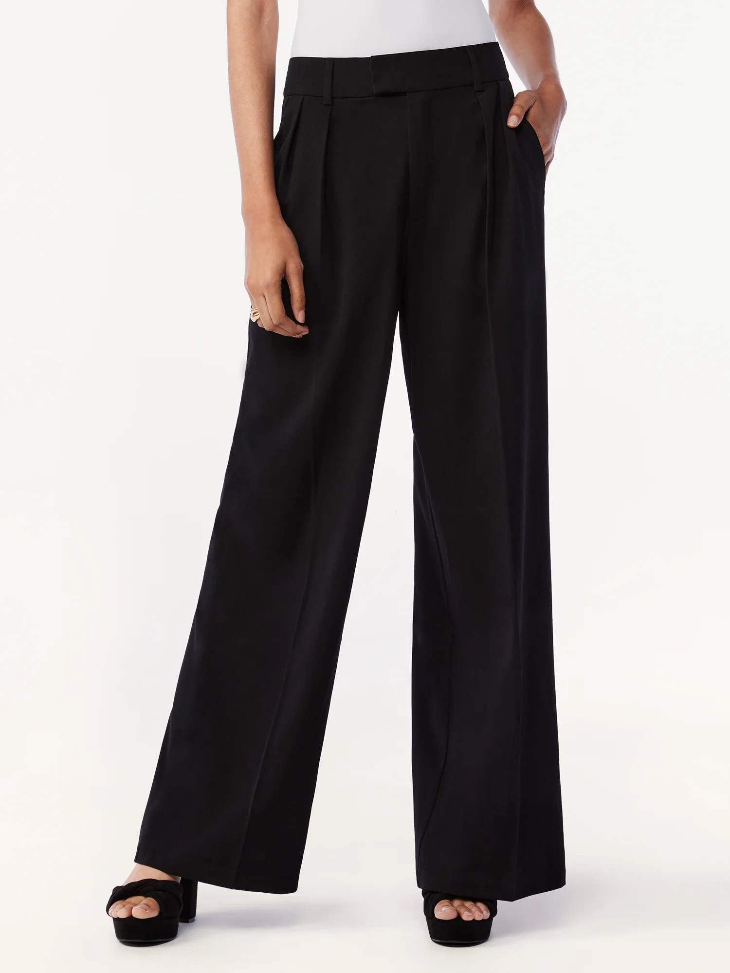 Scoop Women's Wide Leg Trousers | Walmart (US)