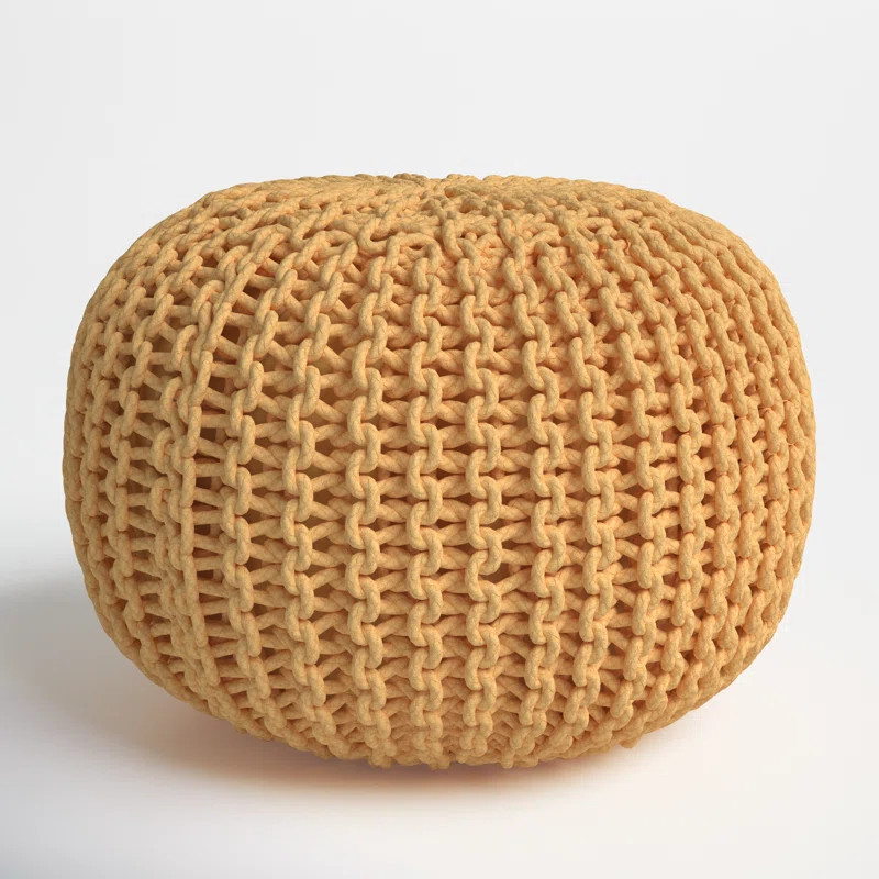 Anely 20" Wide Round Pouf Ottoman | Wayfair North America