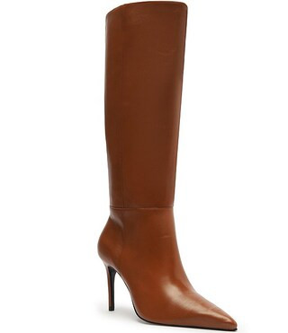 Schutz Mikki Up Leather Stiletto Tall Boots | Dillard's | Dillard's