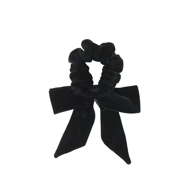 Hairitage Velvet Bow Scrunchie – Black, 1PC - Walmart.com | Walmart (US)