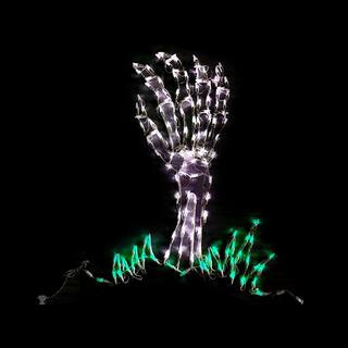HOLIDYNAMICS HOLIDAY LIGHTING SOLUTIONS 27 in. LED Skeleton Hand Halloween Yard Decoration 66139 ... | The Home Depot