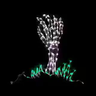 HOLIDYNAMICS HOLIDAY LIGHTING SOLUTIONS 27 in. LED Skeleton Hand Halloween Yard Decoration 66139 ... | The Home Depot