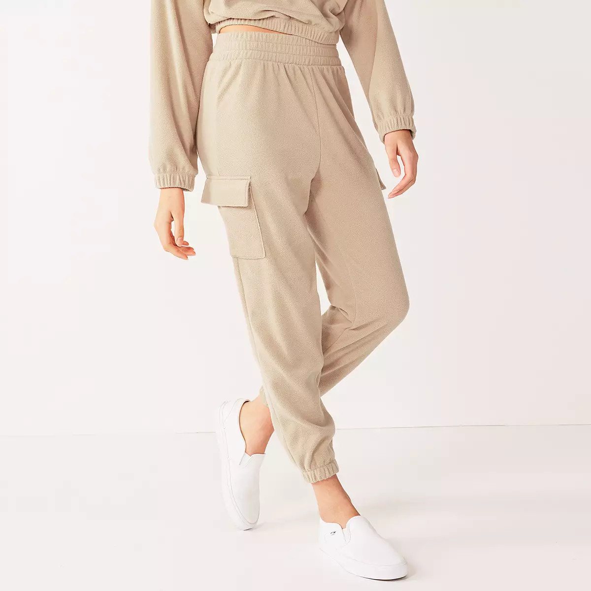 Juniors' SO® Microfleece Cargo Jogger Pants | Kohl's