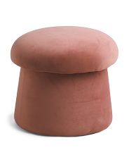 Velvet Mushroom Storage Ottoman | Poufs & Ottomans  | Marshalls | Marshalls